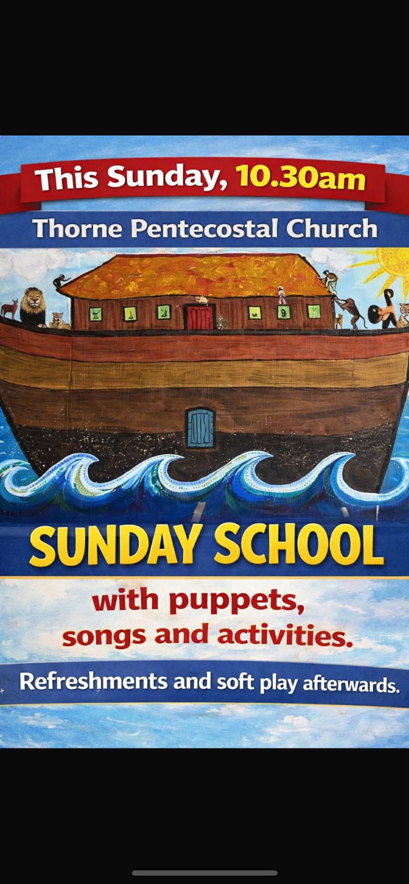 Children taking part in Sunday school activities